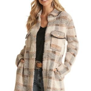 Rock and Roll Denim duster sweater cardigan NWOT